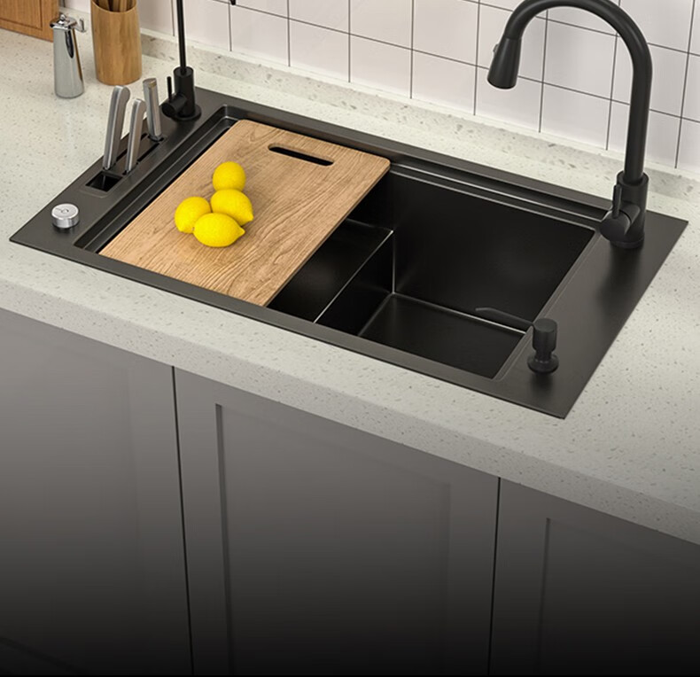 长虹changhong水槽双槽纳米阶梯槽不锈钢洗菜盆厨房水池洗碗池淘菜盆