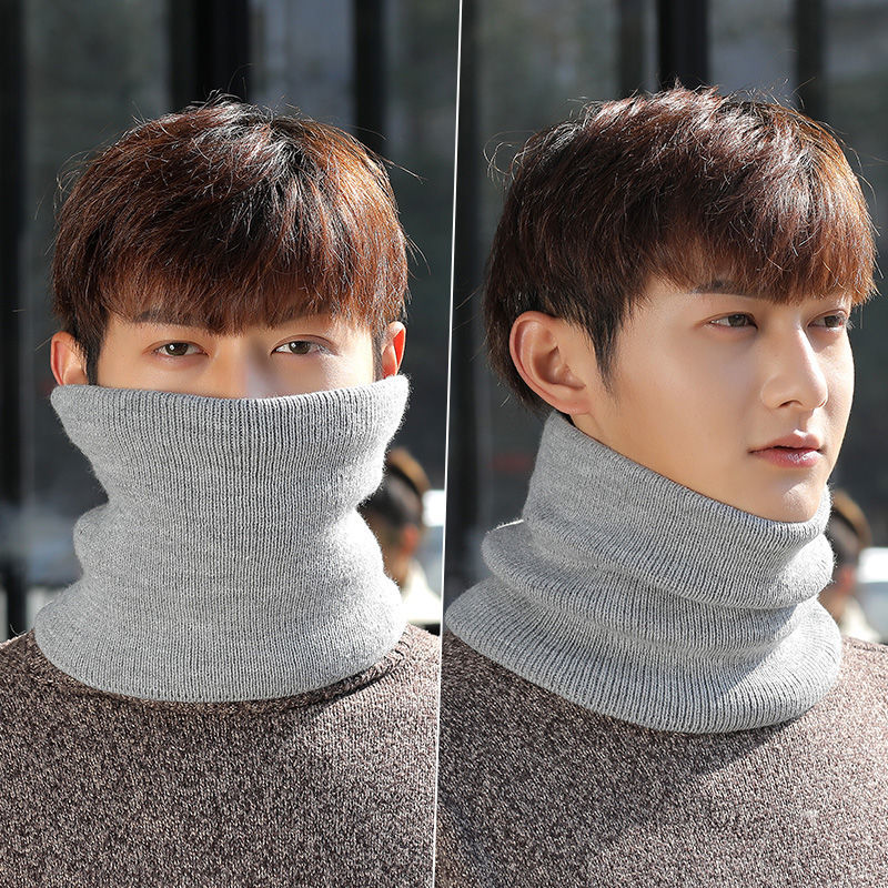 服饰配件围脖男围脖男士潮护颈保暖脖套针织毛线围巾女秋冬骑行防风加