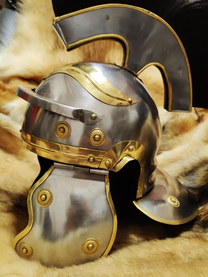 (现货速发)--罗马百夫长头盔高卢g型军盔optio罗马头盔真人可穿戴