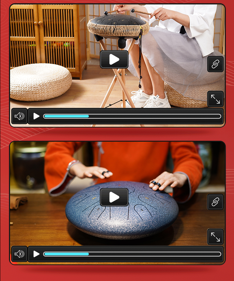 龟鼓弹唱器空灵鼓莲花入门初学者15音级乐器玄空鼓全音手碟鼓钢舌鼓