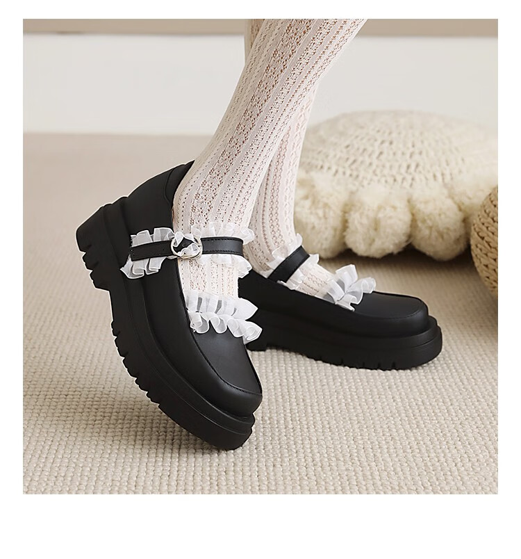 菲伊斯莉品牌日系可爱jk鞋子女2022年春季新款百搭厚底洛丽塔鞋子女