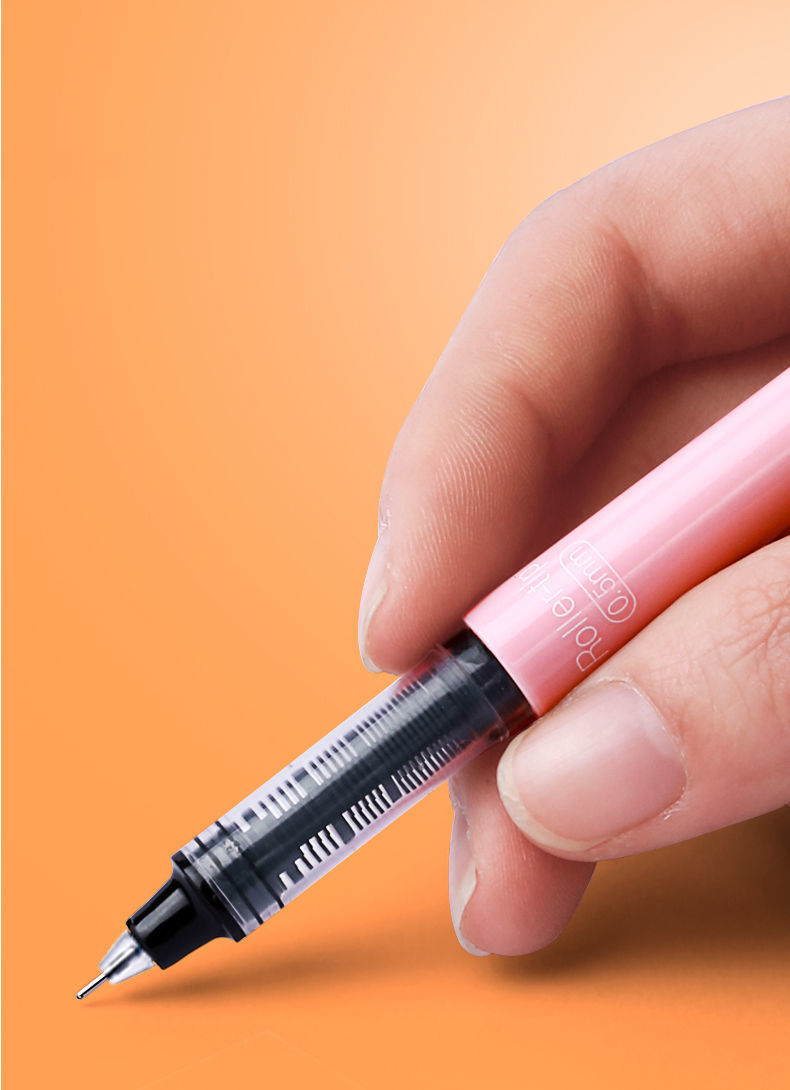 【精选直发】直液式笔芯替换芯走珠笔签字笔速干黑色8001可替芯0.