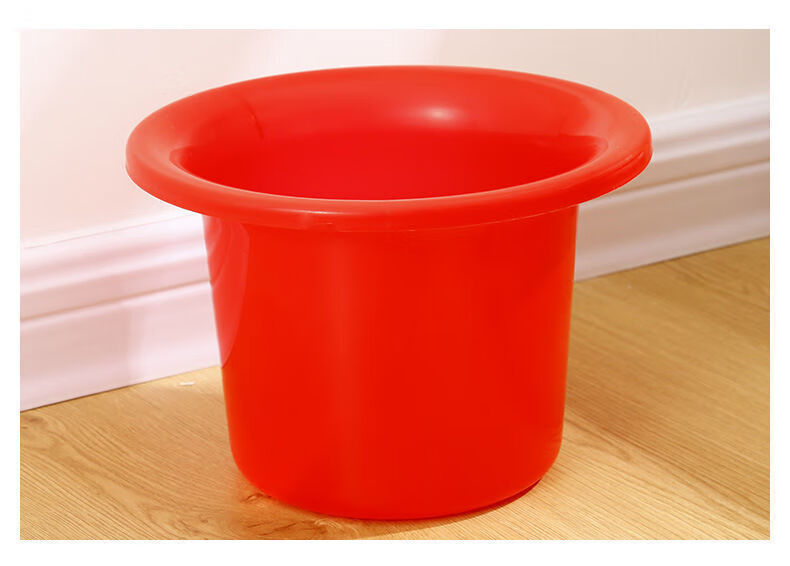 痰盂大号钢化熟胶加厚塑料痰盂老式无盖红蓝色尿桶尿壶坐便器尿盆马桶