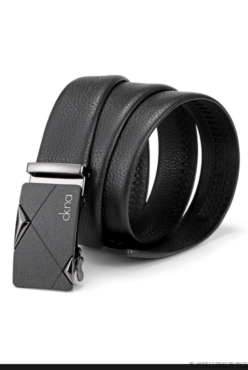 ck皮带男礼盒装牛皮自动扣男士腰带裤带潮年轻人男士ck皮带经典款枪