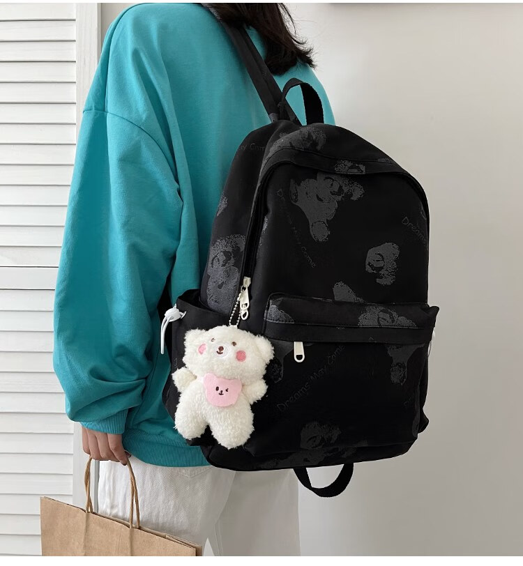 奶油系书包小众冷门潮酷可爱女生萌初中生日系网红少女心高颜值 粉色