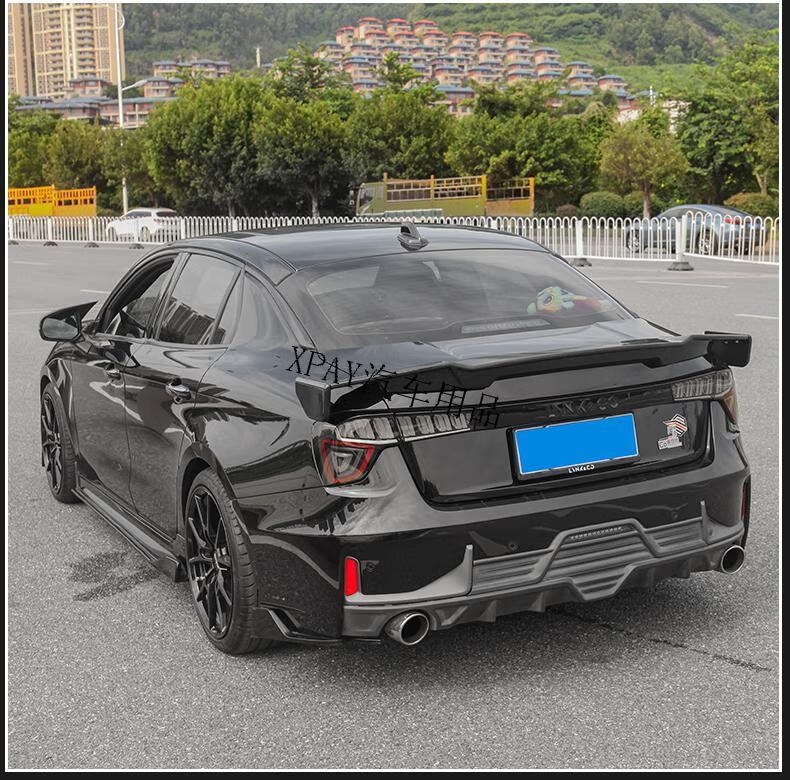 领克03改装尾翼适用于免打孔竞技大装饰配件专用领克03竞技尾翼钢琴黑