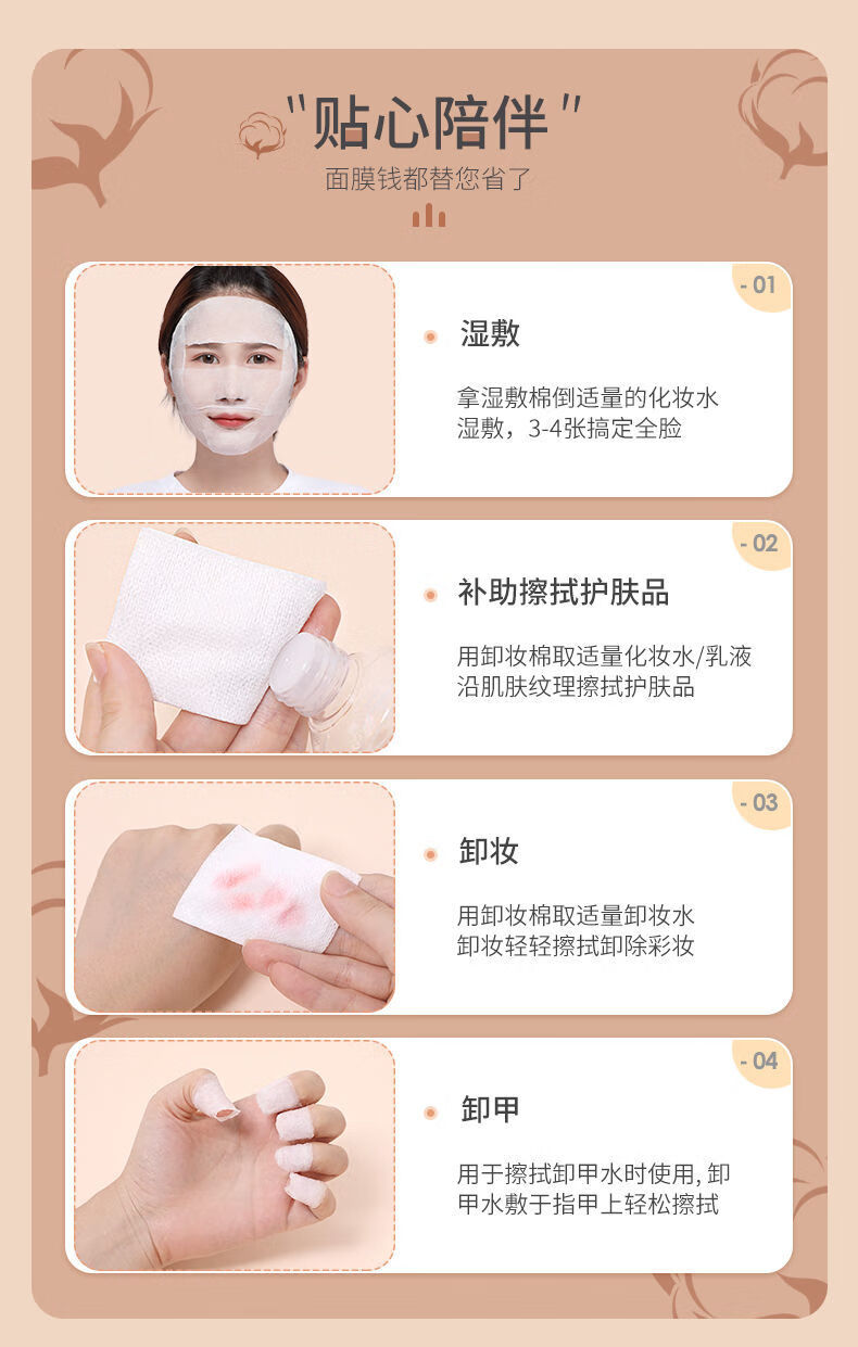 现发湿敷棉片敷脸专用可拉伸湿敷化妆棉美容敷棉补水疗古莎湿敷化妆棉