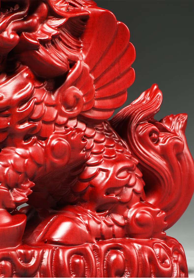 杞瑾红花梨木雕麒麟摆件对实木制办公室客厅卧室装饰工艺品开业礼品