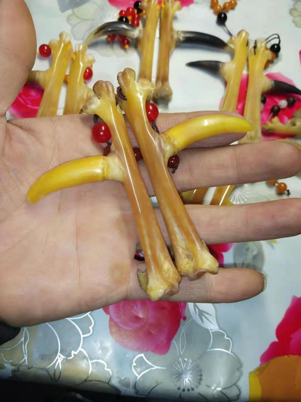 物方轩鸡爪骨手把件盘玩鸡拐子冷门文玩男士随身把玩抓钱手鸡蹬骨子
