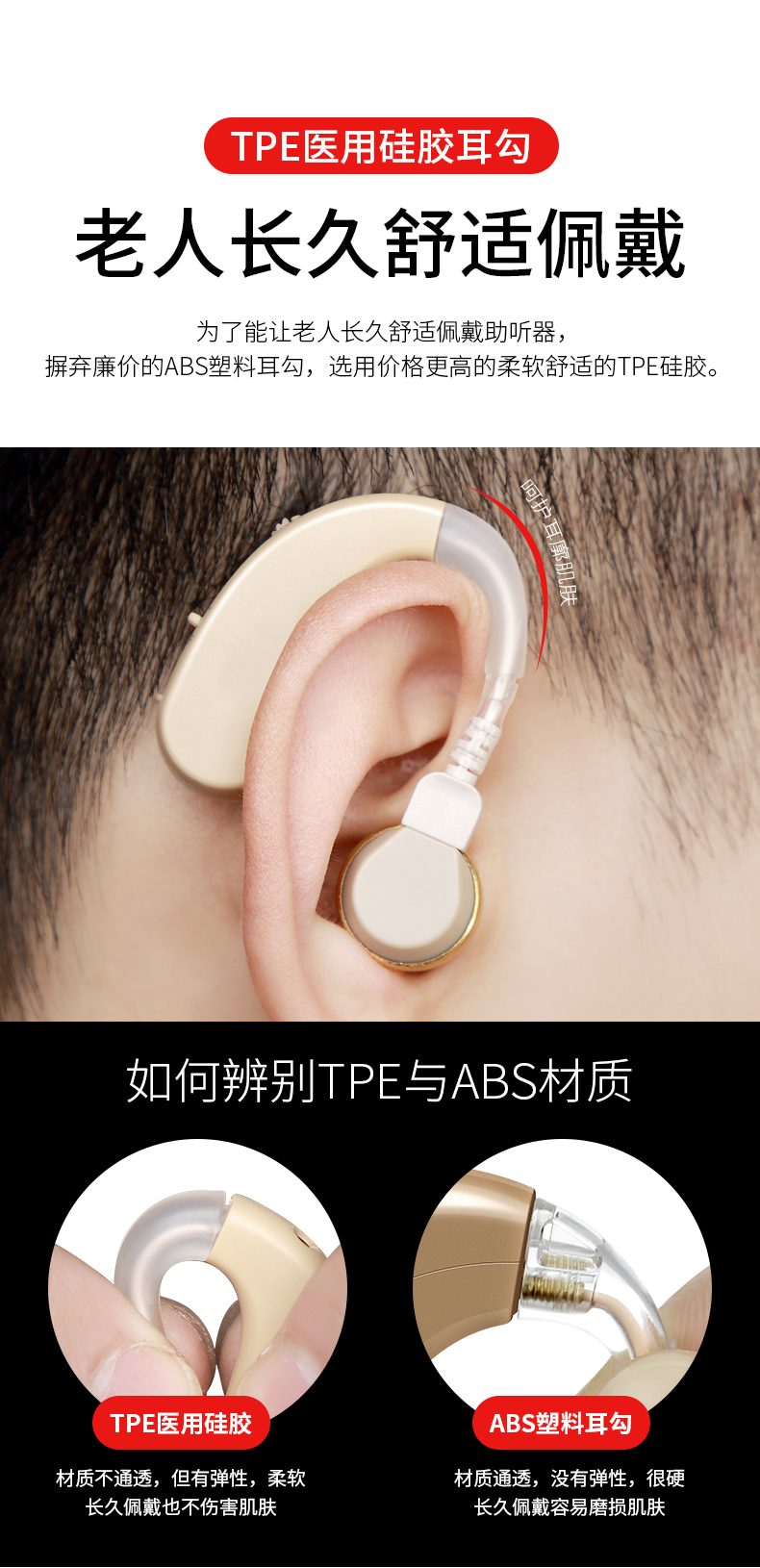 先霸助听器老人耳聋耳背无线隐形听力下降年轻人充电式电池款双机版8