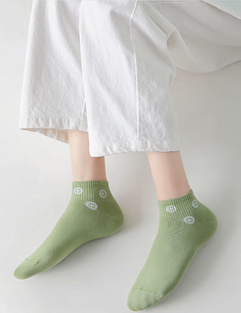 简慕芊5双装短腰袜子女短筒袜孑低腰女生袜子夏季女士短袜春秋薄款中