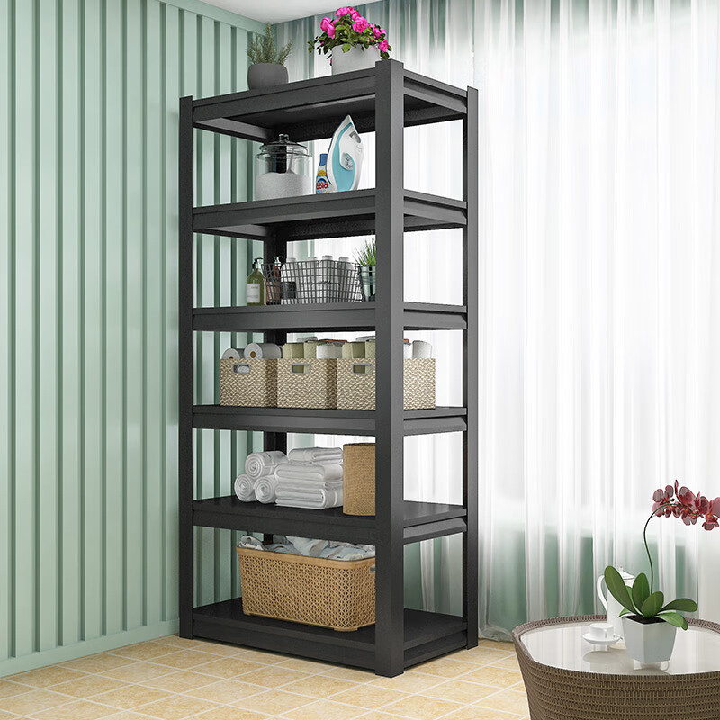 储藏室置物架货架家用置物架阳台落地多层可调节储藏室展示储物角钢