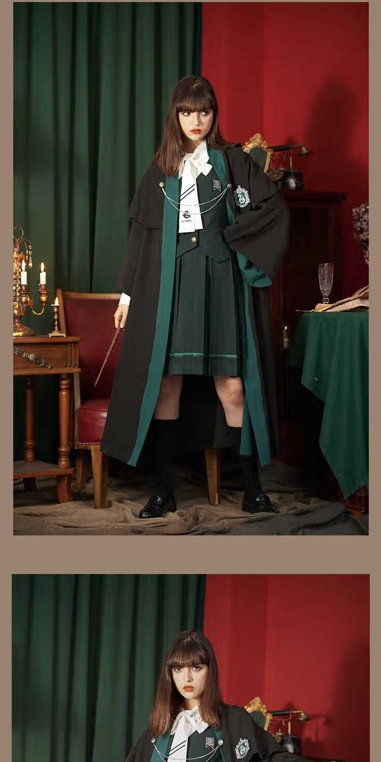 波特哈利波特联名款哈利波特英伦jk制服斗篷古装古风汉服女动漫服装