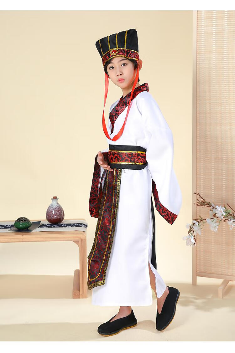冬季服装男秋冬款男装儿童汉服男童国学服三国演义草船借箭诸葛亮服装