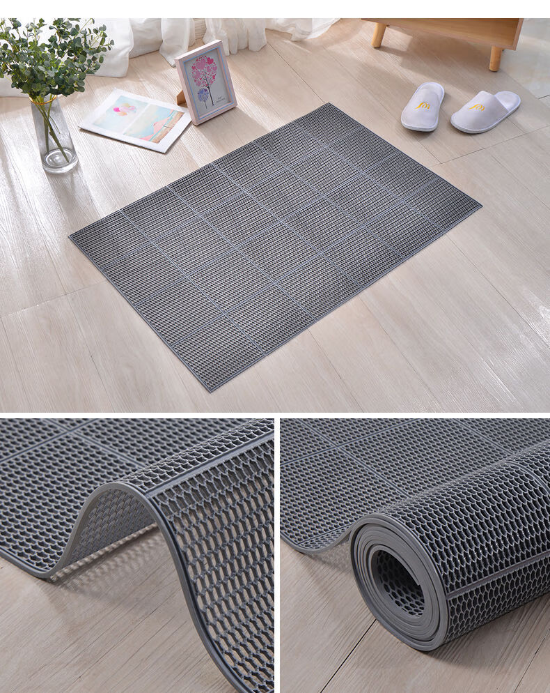 厕所厨房塑料镂空防水地垫塑料防摔垫熟胶加厚加密5mm绿色120cm150cm