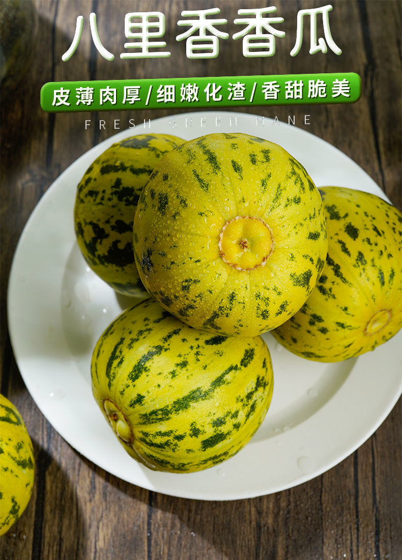 八里香甜瓜 花蕾甜瓜超甜新鲜现摘应季水果整箱甜香 2斤尝鲜装【图片 