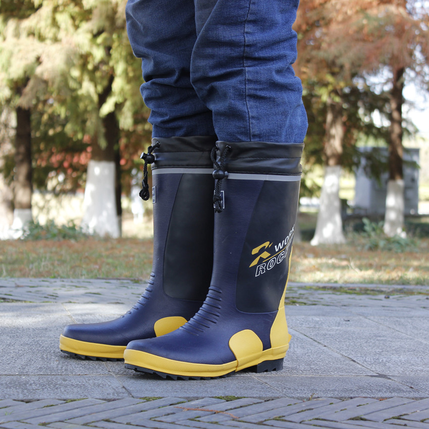 钓鱼鞋防蛇咬水鞋高筒胶鞋夏季防滑雨鞋男款橡胶彩色防水靴春秋冬季