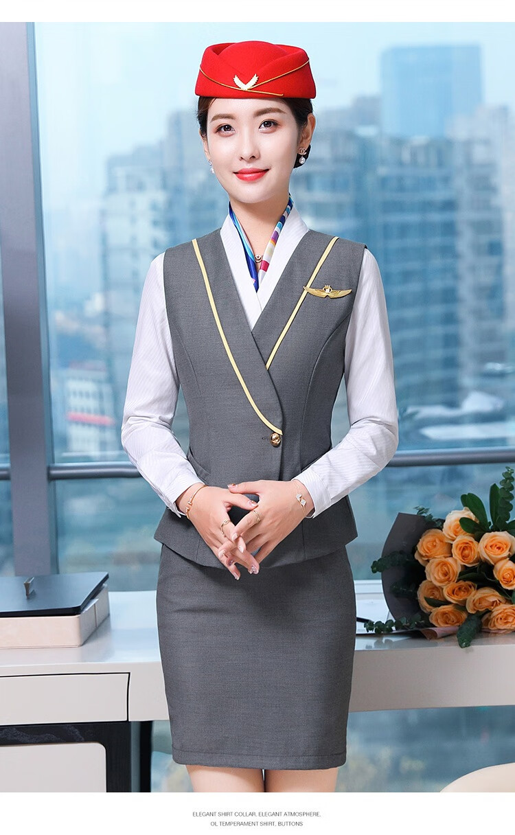 复邦铁路制服女空姐学生春秋高铁乘务员职业套装珠宝酒店电信面试工装