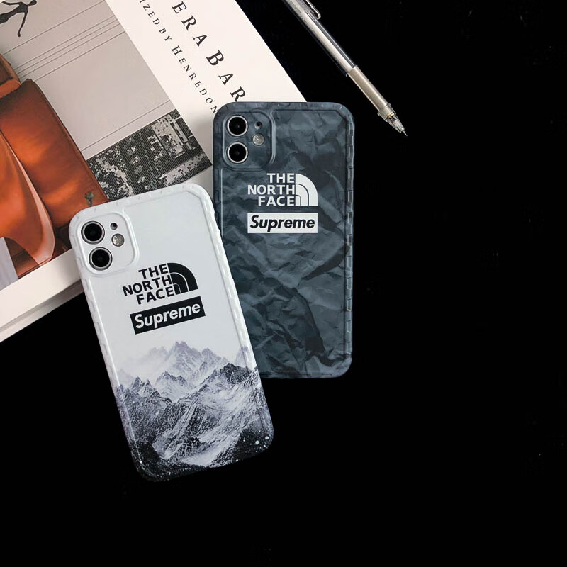 笙尘潮牌欧美北面雪山sup联名iphone1112手机壳13promax苹果xr软壳xxs