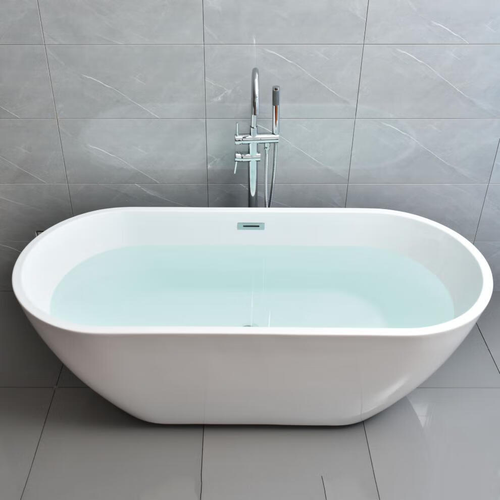 九牧王亚克力独立式椭圆型鸡蛋型酒店民宿工程成人家用1米5浴缸1米7