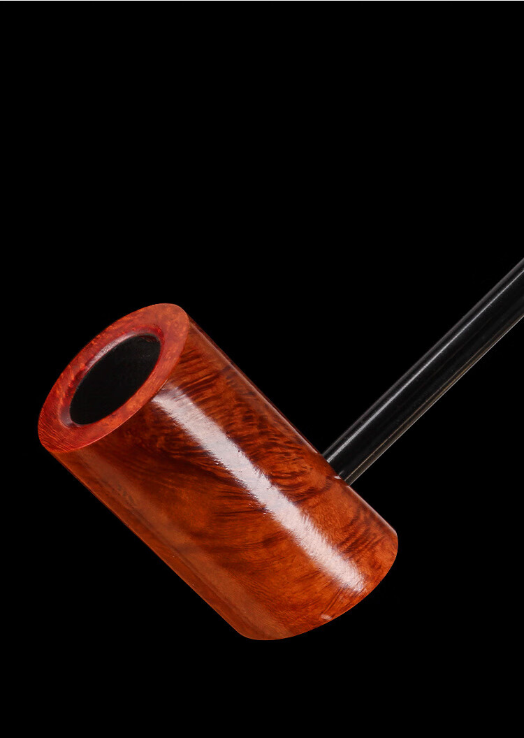 居月梦大力水手石楠木烟斗大号烟丝斗旱烟斗直通型平底便携斗可拆卸