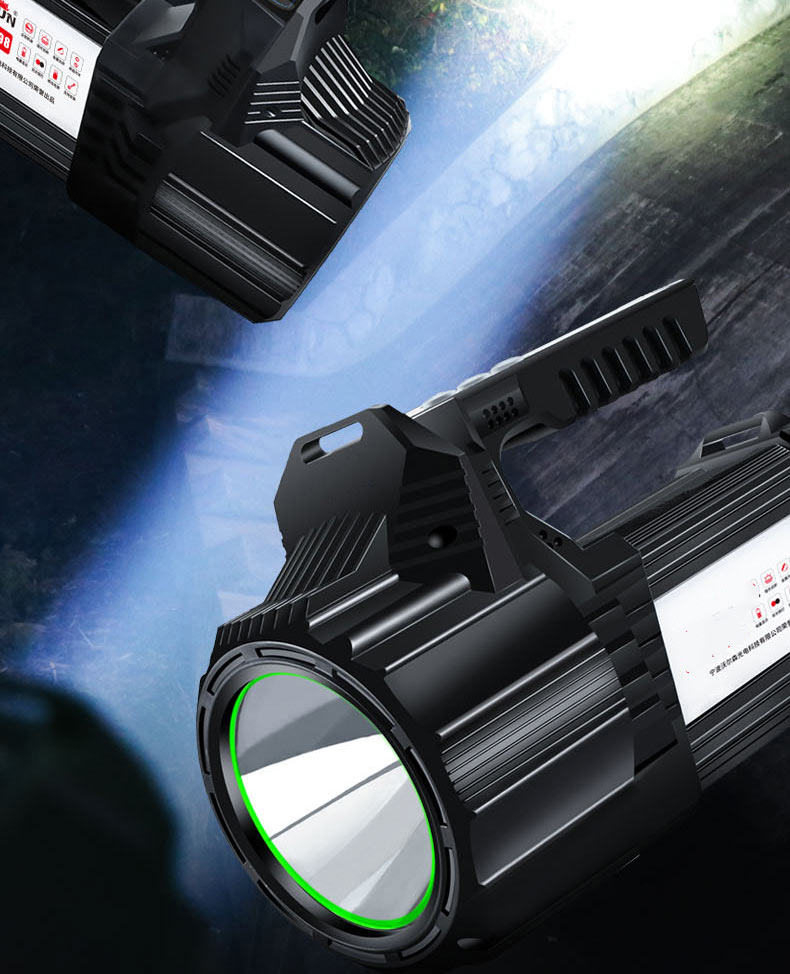 大功率超亮手电筒强光充电灯手提氙气探照灯户外远射应急超长续航p90