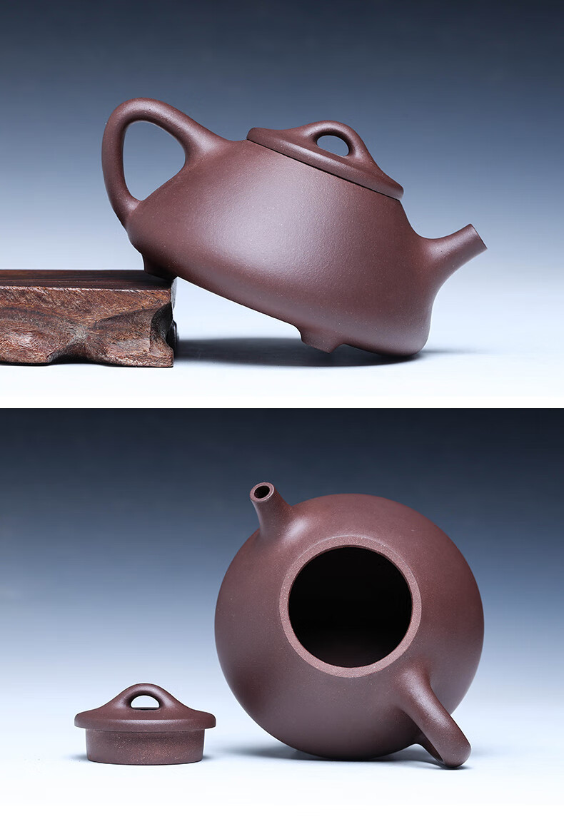 八马茶具茶壶八马茶具宜兴紫砂壶半手工泡茶壶功夫茶具家用子冶石瓢壶