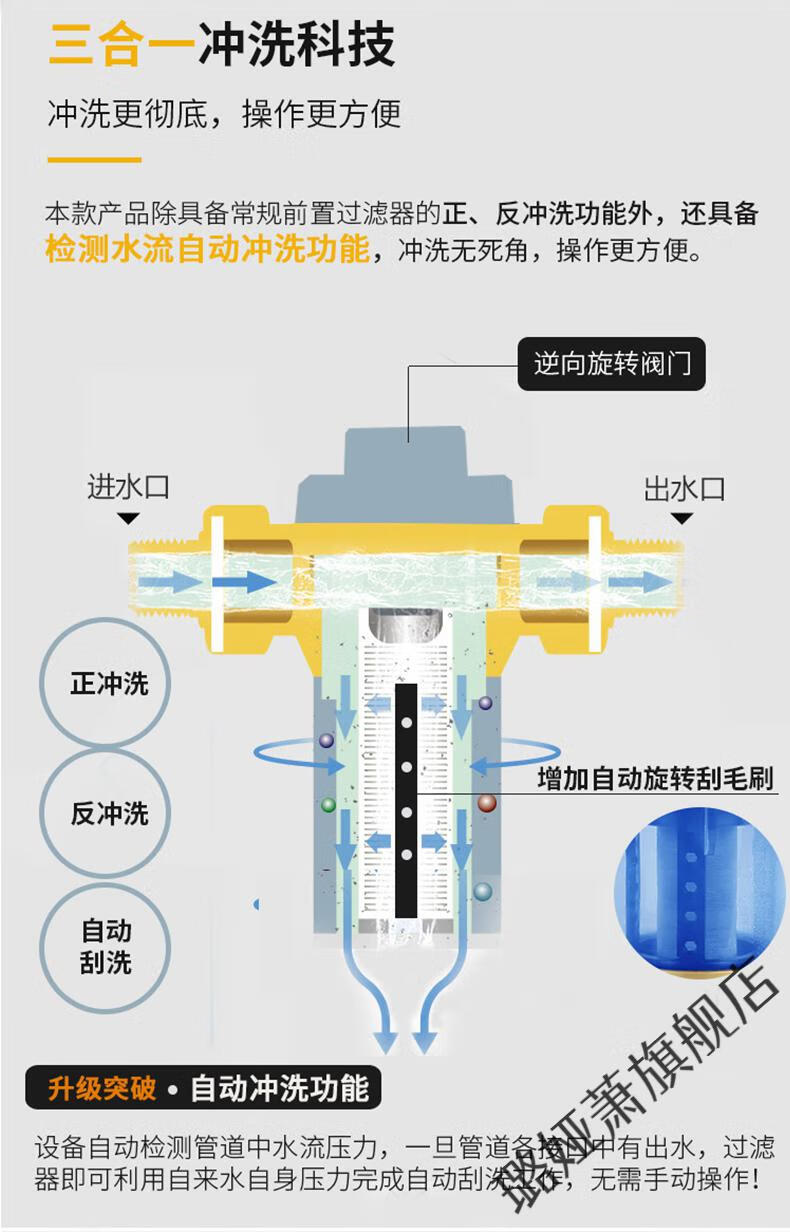 金牛 前置过滤器 自动刮洗 家用自来水净水器大流量反冲洗【图片 价格