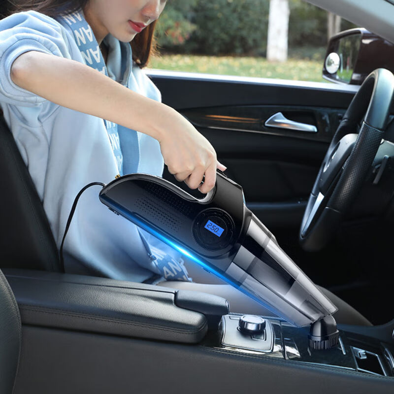车载吸尘器加充气泵多功能四合一车载吸尘器四合一多功能无线充电式加