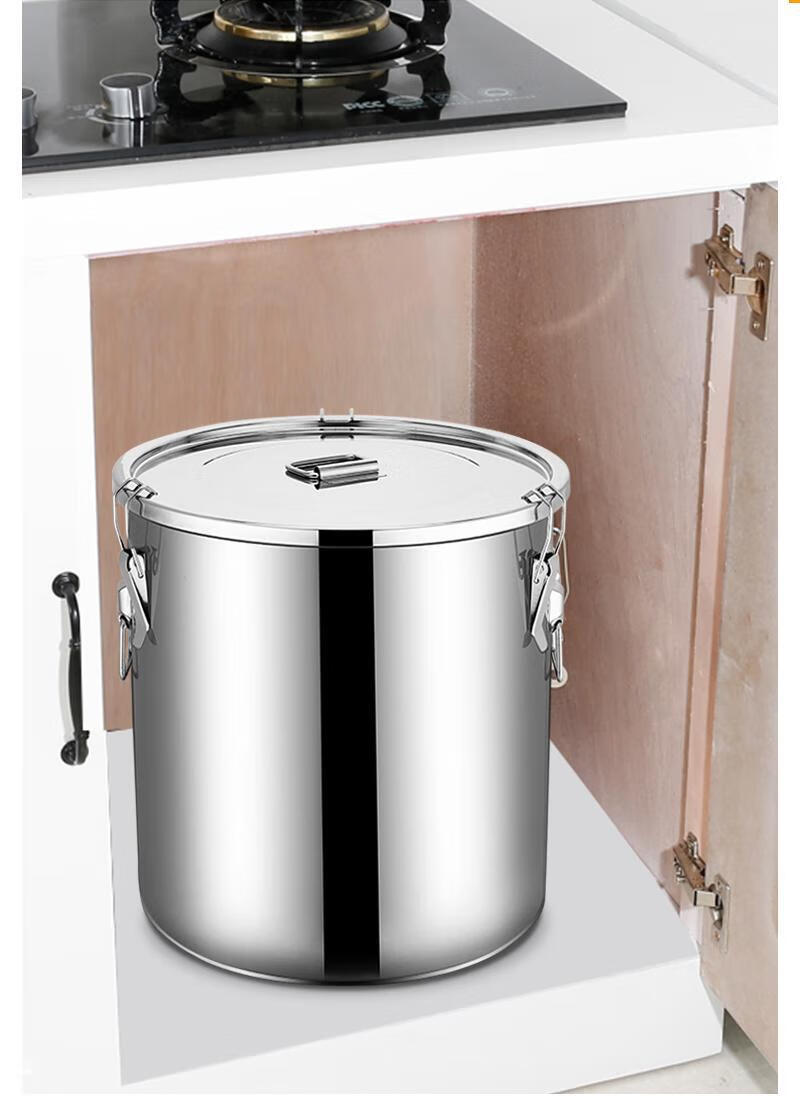 304不锈钢米桶米缸家用防潮防虫油桶酒奶桶3020斤密封储米箱50斤米桶