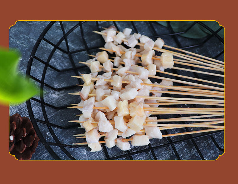 牛油小串牛油烧烤炸串串食材炸串批发商用牛油串牛胸口油100串 牛油小