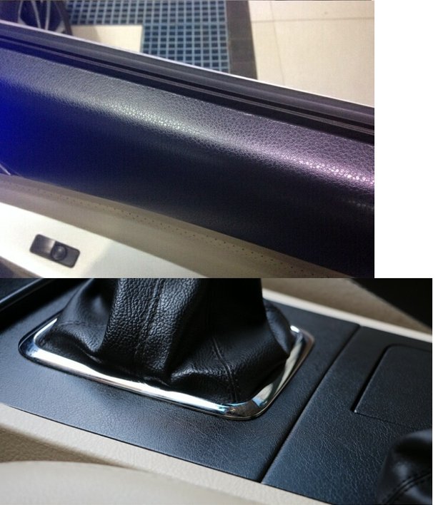 汽车内饰贴纸仿皮亚光革纹贴膜皮纹贴中控台改装仪表台改色膜 皮纹
