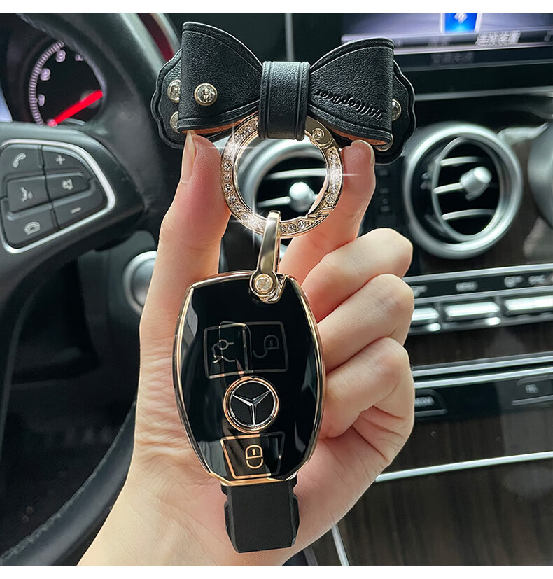 适用于奔驰c200l钥匙套c级c260l壳e级e260e300l扣新款a200l车s包女