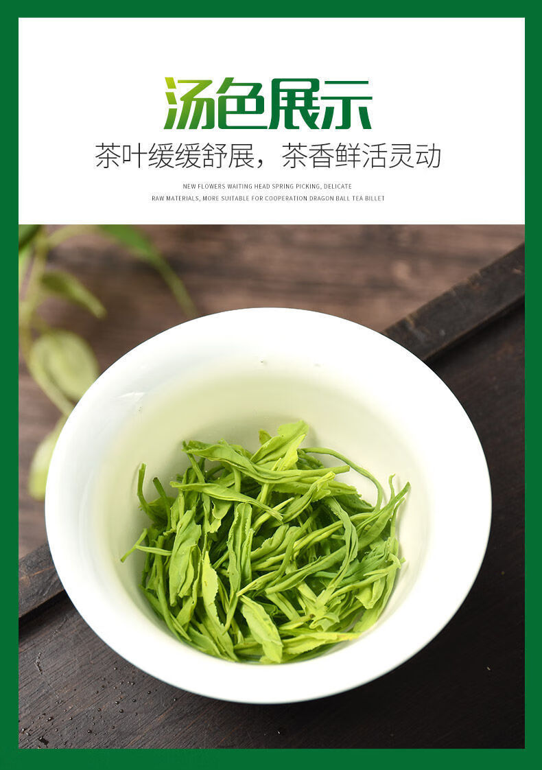 正宗湖北英山茶叶绿茶2021新茶浓香型特级高山云雾茶雨前春茶250g