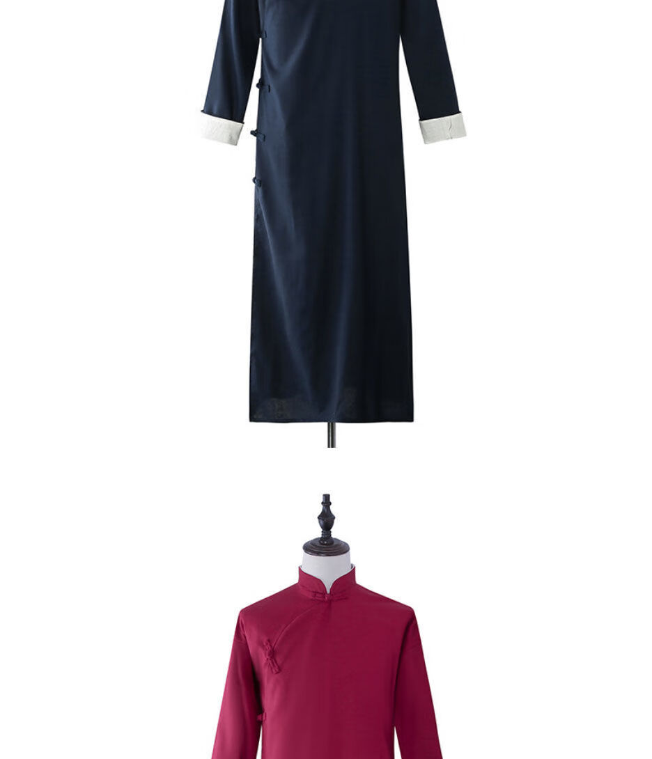 啄木鸟春秋冬季男装相声服大褂男民国风班服学生装传统长衫复古长袍