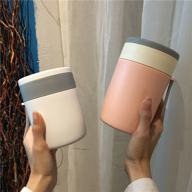 牛奶保温杯早餐杯304不锈钢保温早餐杯牛奶杯带盖勺大容量学生上班族