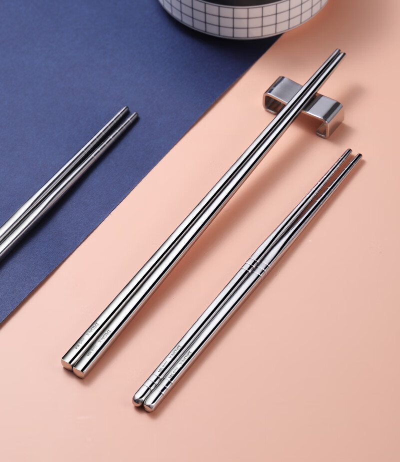 金属筷子防滑防菌ironx儿童短筷子304不锈钢家用学生快防滑金属商用