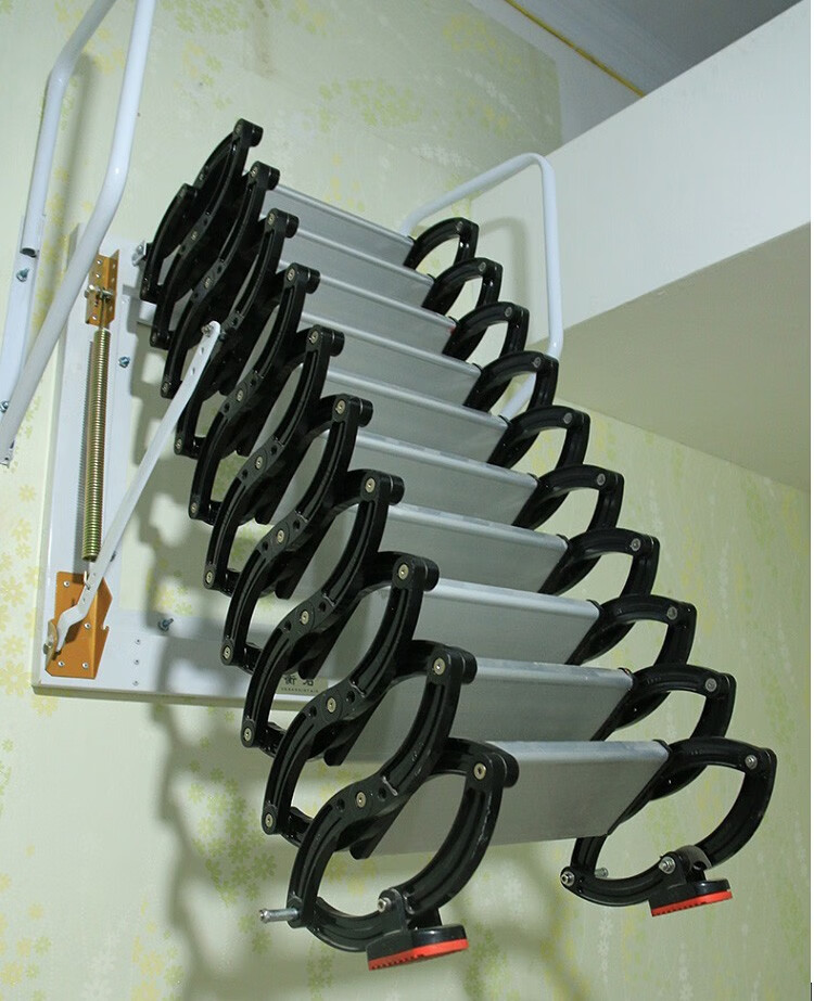 奥盛益美阁楼伸缩梯壁挂室内室外隔层户外升降折叠拉伸家用电动收缩