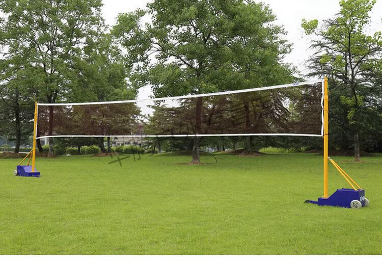 羽毛球网架气排球羽毛球架标准网架移动式户外室内网柱多功能网架二只