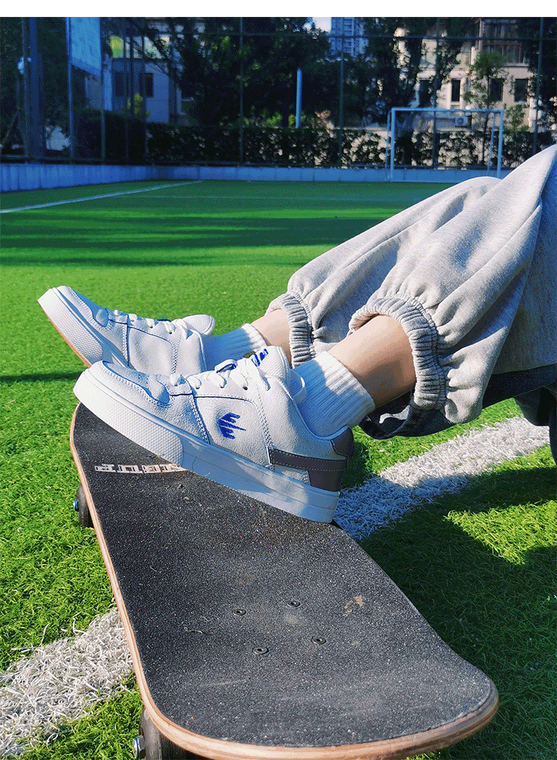 乔丹中国专卖尖客潮滑板鞋国潮耐磨减震翻毛皮休闲运动男女学生低帮