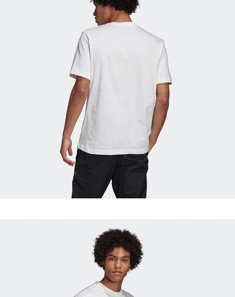 adidas阿迪达斯官网三叶草男装夏季运动短袖t恤gd5609 白 s(参考身高