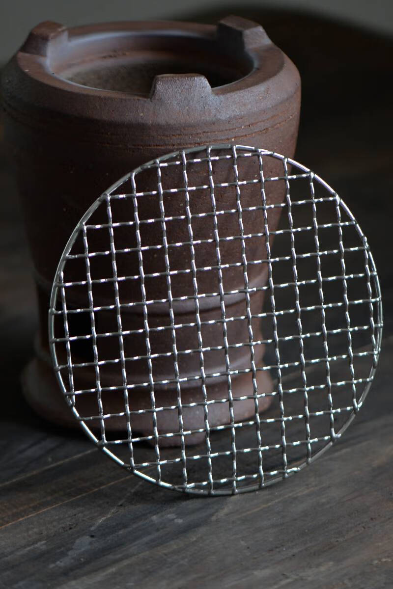 烧烤网片 不锈钢圆形小网片隔网篦子网烤肉网格烤橘子泥炉炭炉用 装炭