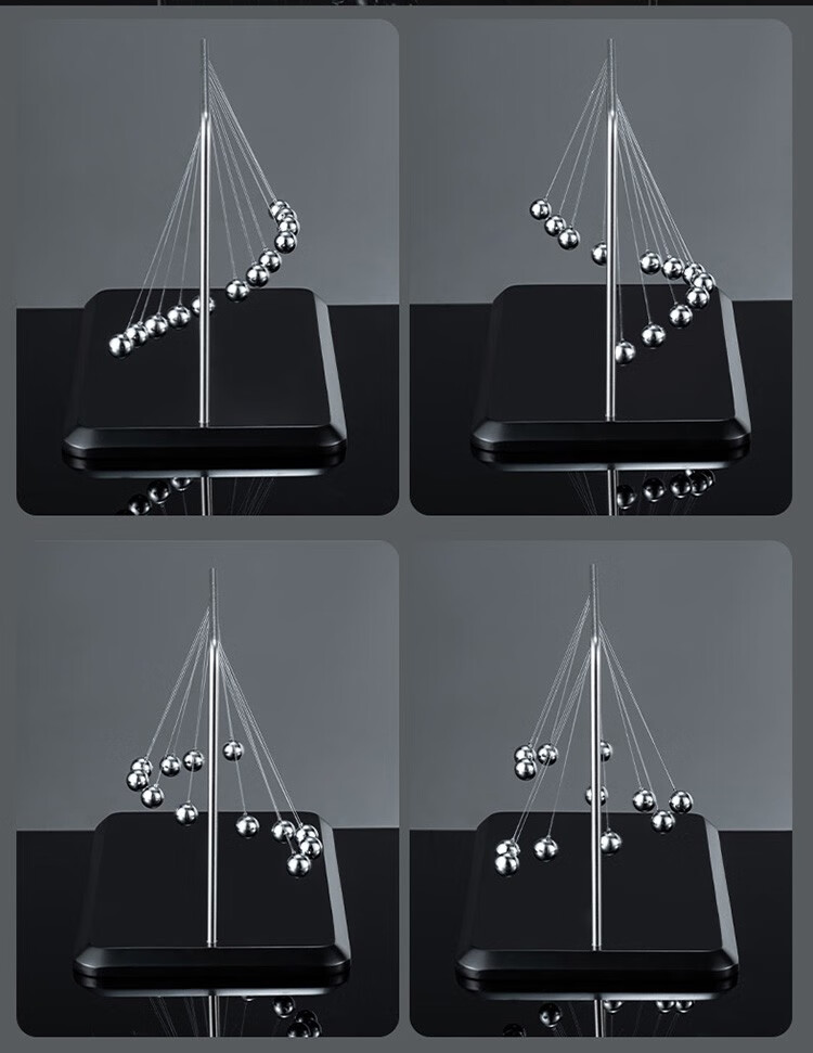 混沌摆牛顿摆球永动摆件牛顿摆球物理非永动撞球轻奢现代创意桌面解压