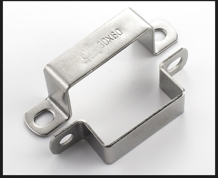 304不锈钢方卡方形卡方管卡扣骑马卡抱箍欧姆直角支架卡箍u型管卡 40