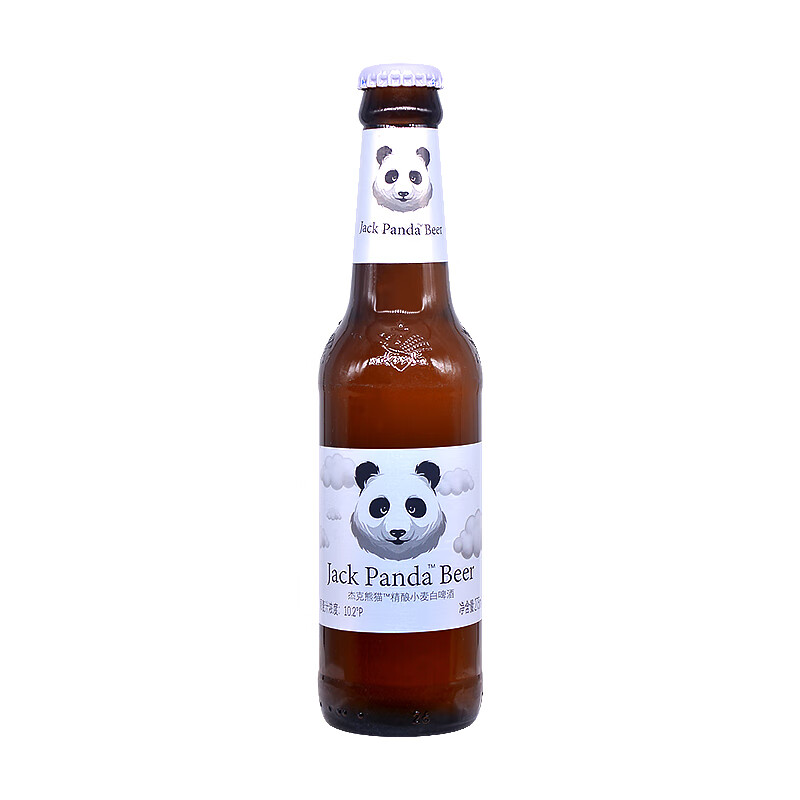 杰克熊猫啤酒275ml瓶杰克熊猫精酿小麦白啤酒整箱装小瓶国产白啤玫瑰