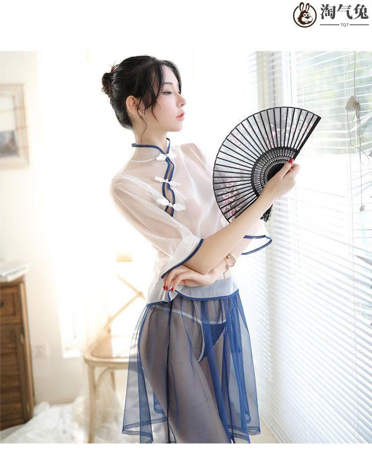 情趣旗袍制服内衣女诱惑民袍夫妻用品极度性感透明视觉诱惑睡衣女迷人