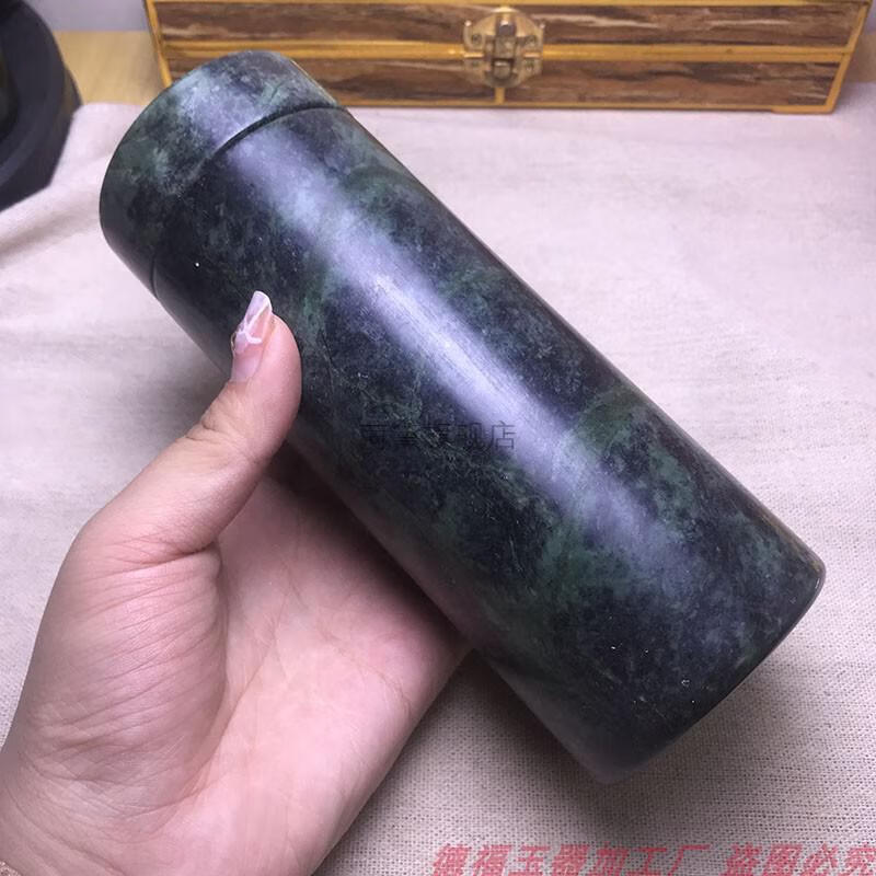 药王石水杯西藏天然药王石岩石双层杯茶杯养生杯活磁