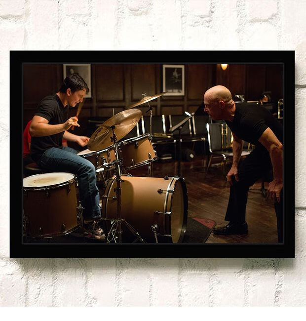涓涓细语 爆裂鼓手海报 音乐电影排练室琴行架子鼓励志相框挂画装饰画