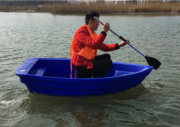 皮筏艇钓鱼塑料船硬艇渔船双层塑料船加厚牛筋渔船电动小型单人钓鱼抓