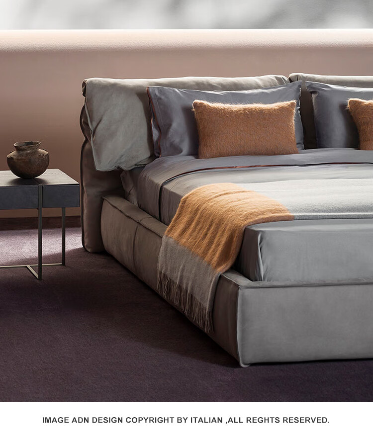 伯爵公馆baxtercasablanca大象耳朵床欧美简易主卧大尺寸双人床220240